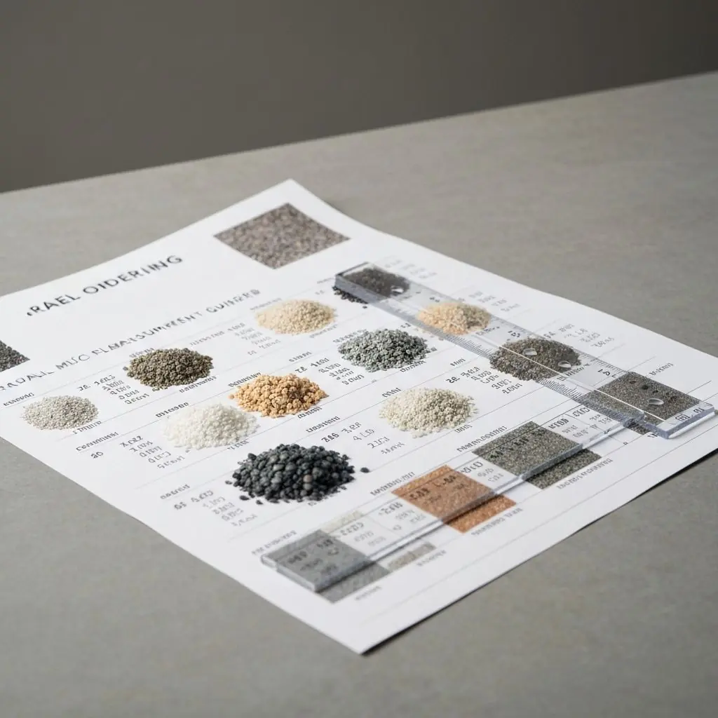 Gravel delivery truck with precise measurement for accurate ordering