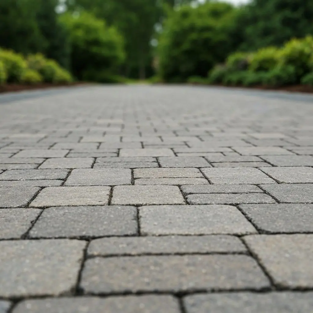 Driveway stone installation layers showing proper depth and base construction for paver projects